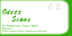 odett sipos business card